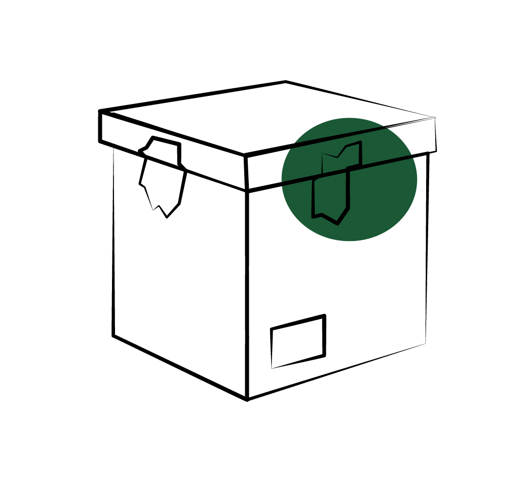 Icon of box representing eco-friendly choices