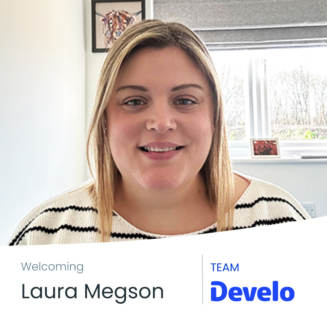 Welcome graphic for Laura, for joining Team Develo