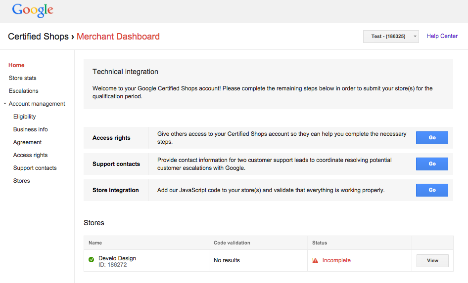 Technical integration page