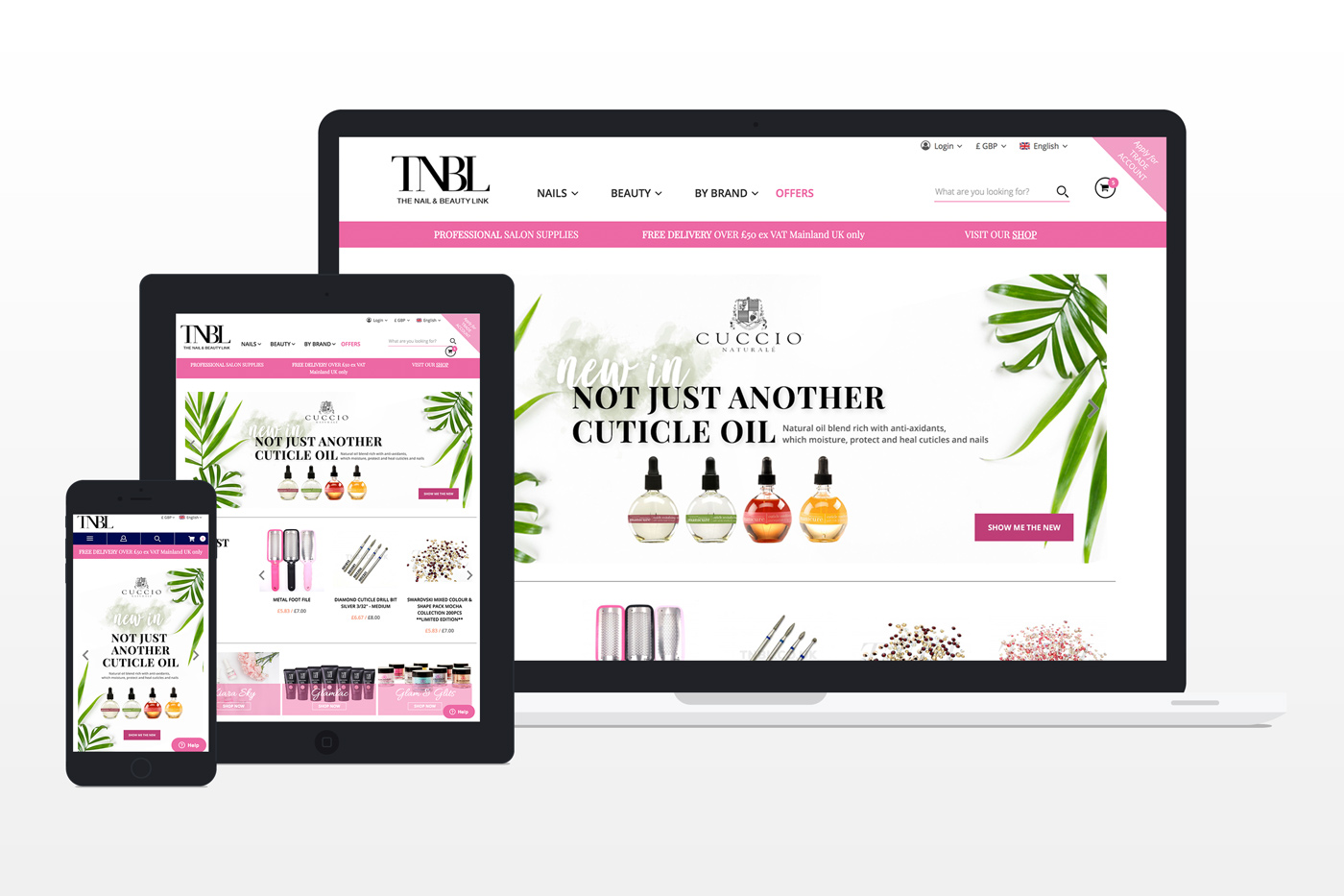 The Nail And Beauty Link Magento Redesign Develo Design